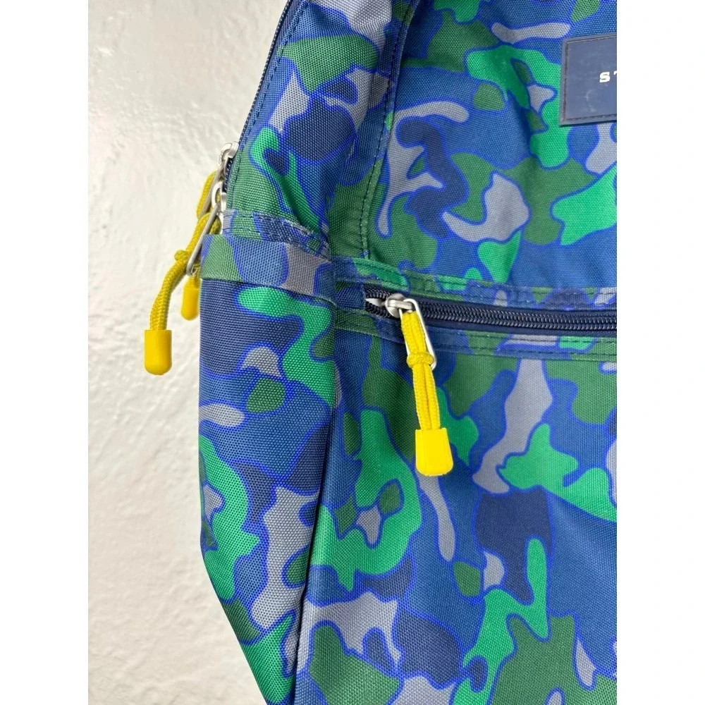 STATE Kane Kids Backpack Green Blue Camouflage School Travel Outdoor Camo 2 Zip‎